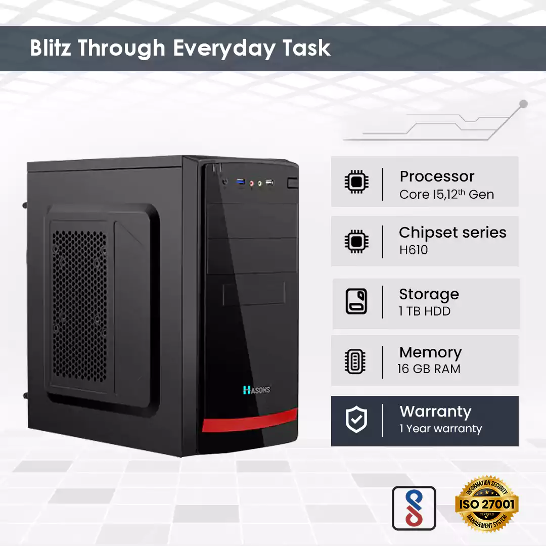 i5 12th Generation | 4 GB RAM | 21.5 Monitor  | SSD 256 GB | Desktop Set