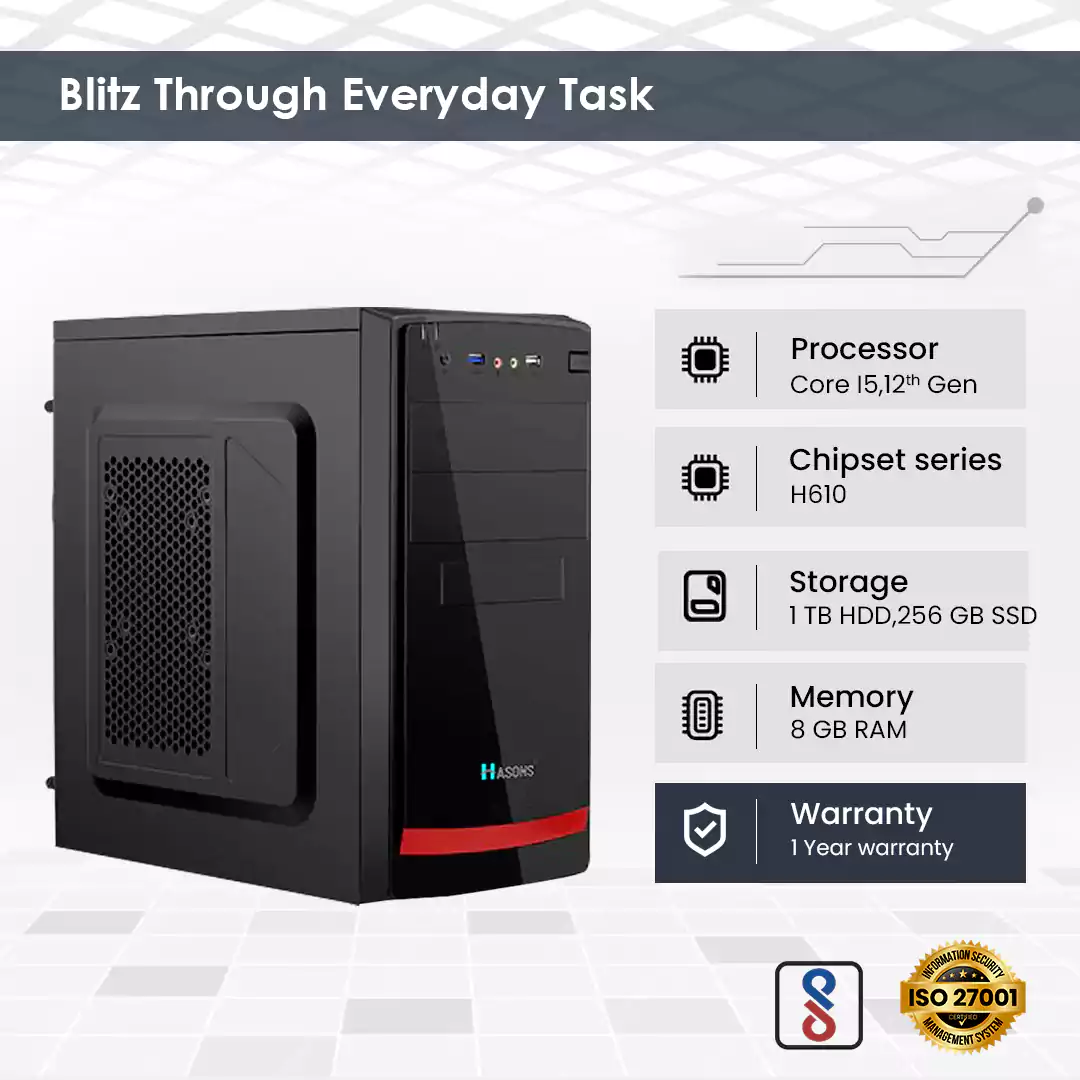 i5 10400 Processor with H410 Motherboard, Speed: 2.90 GHz (Base) - 4.30 GHz (Max), Speed: 8 GT/s | 10, TDP 65 W