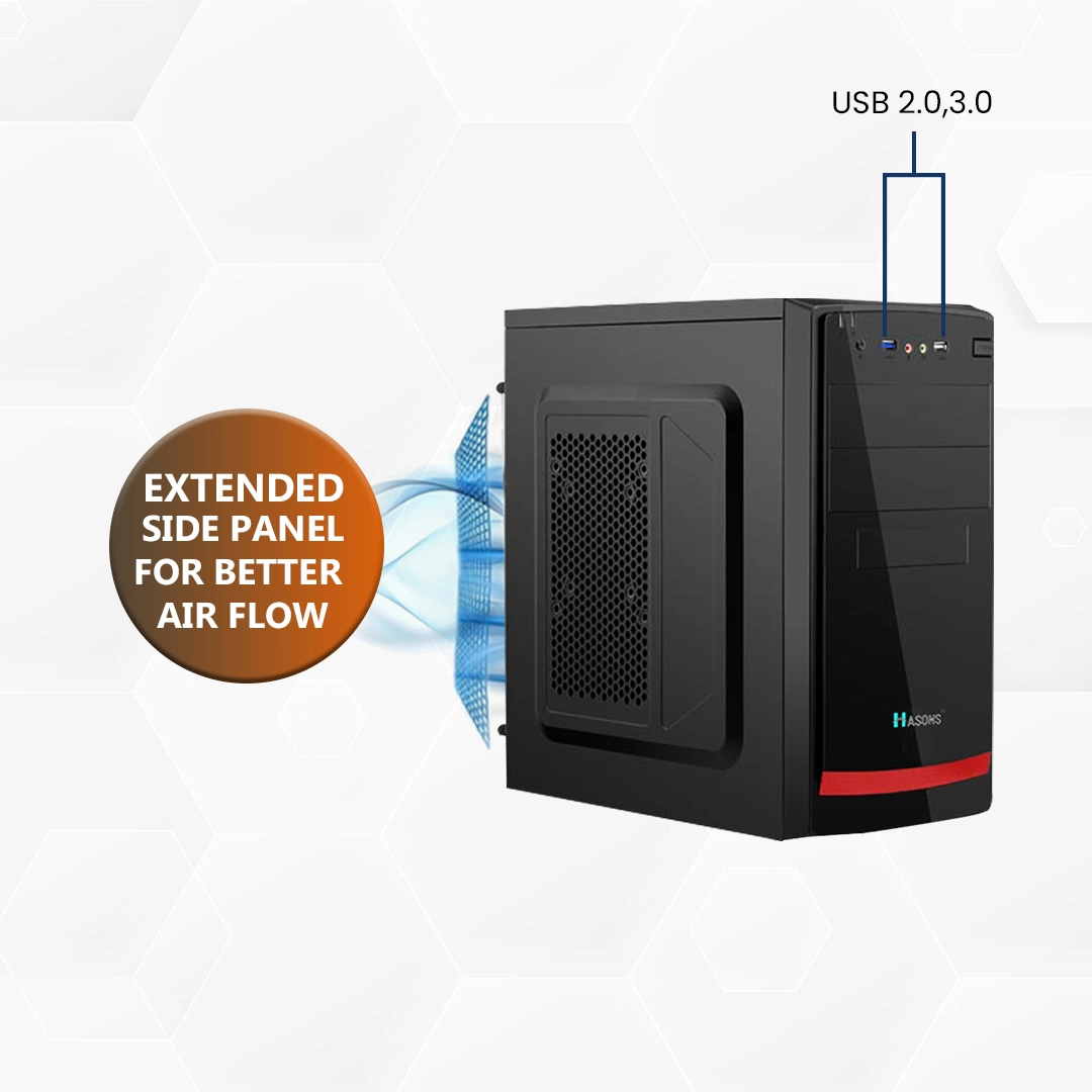 I5 CPU 8gb RAM with 10th generation/ Chipset series H410 (windows 10 pro/1TB HDD/256ssd/DDR4-8GB /Wired Keyboard, Mouse/ Black), screen 21.5