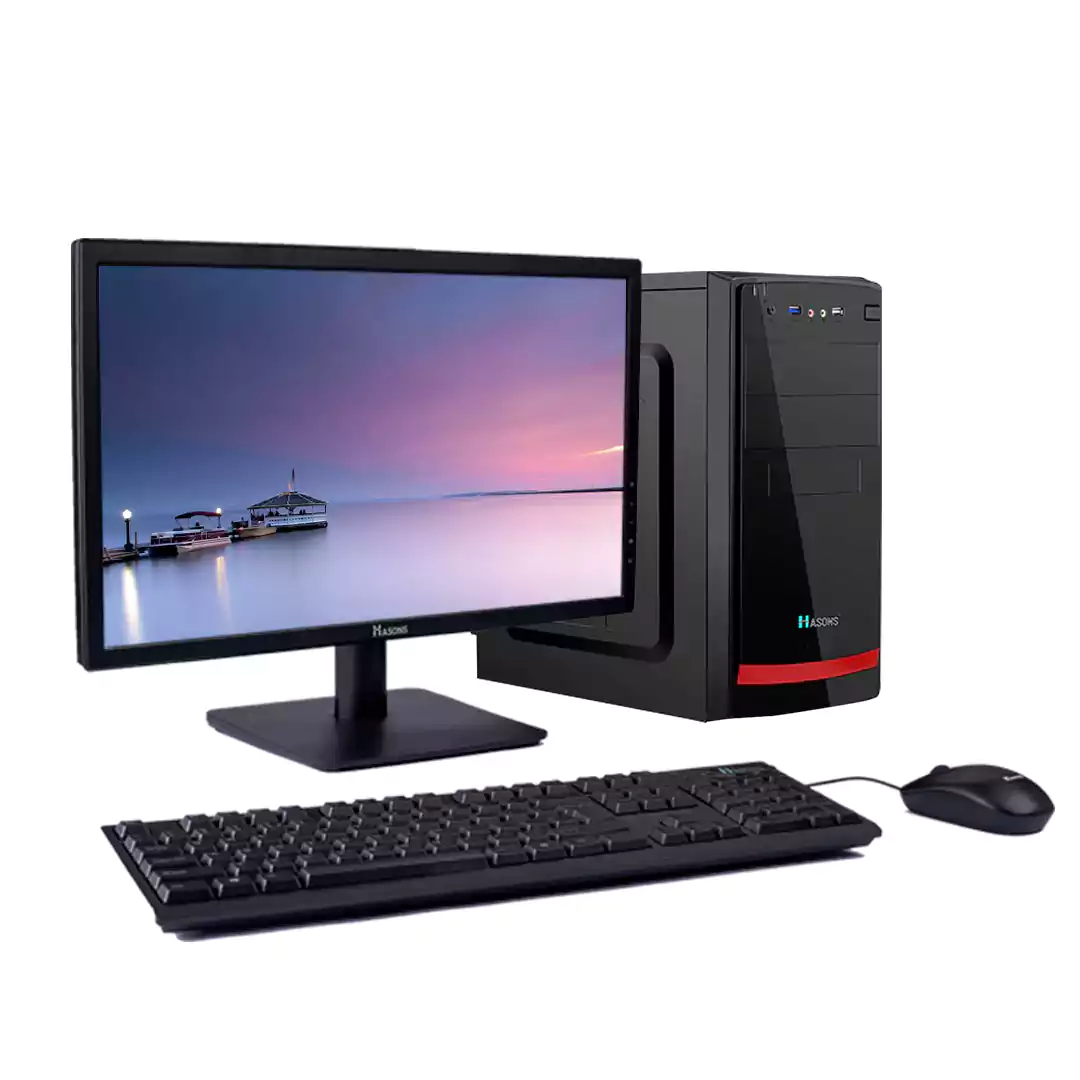 I7 Desktop Computer with Gen 10700, Chipset Series H510, windows 10 pro, 1TB HDD, DDR4-4GB, Wired Keyboard, Mouse, Black, screen 21.5