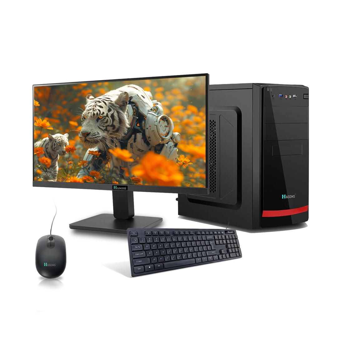 I5 CPU 8gb RAM with 10th generation/ Chipset series H410 (windows 10 pro/1TB HDD/256ssd/DDR4-8GB /Wired Keyboard, Mouse/ Black), screen 21.5