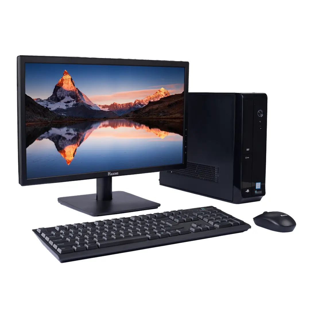 Intel Core I7 10700 processor, Series H510 chipset, Windows 11 Pro, 1TB HDD, 256 SSD, DDR4-4GB, wired keyboard, mouse and 21.5-inch display