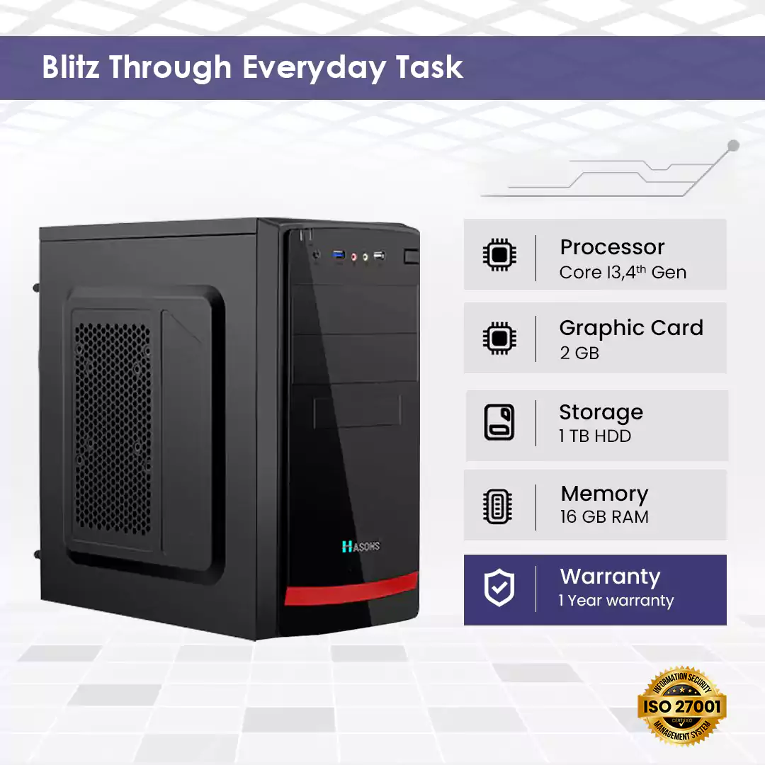 i3 Core 4GB RAM 10th Gen | 256 GB SSD |  H410 Motherboard Chipset | 21.5 Inch Screen | Desktop Set