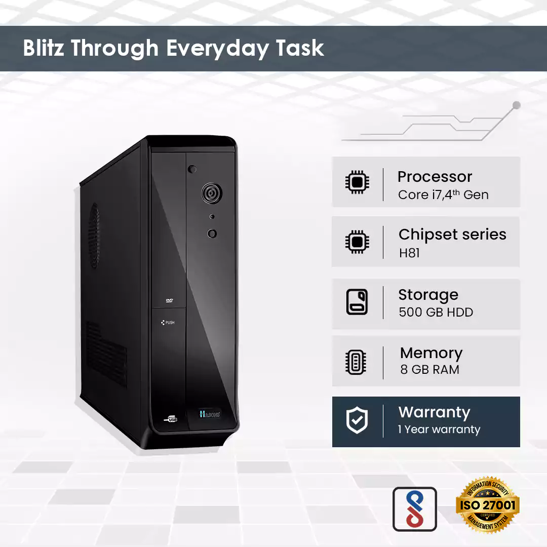 Computer processor i7 4th Gen 4GB RAM | 256 SSD| H81 Motherboard Chipset | 18.5 Inch Screen | Desktop Set