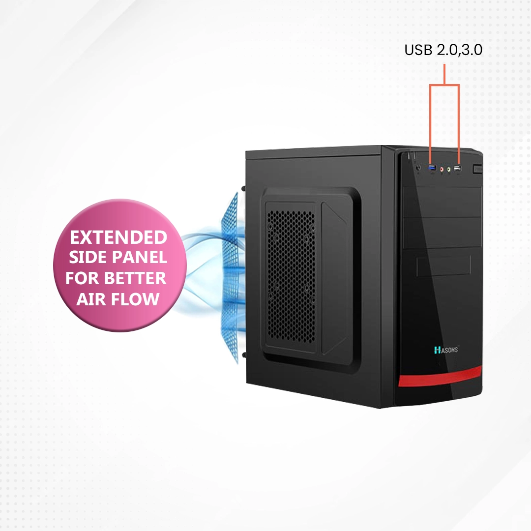 Core I5 4GB Ram 1TB HDD Gen 10400 Chipset Series H410 windows 10 pro, DDR4-4GB, Wired Keyboard, Mouse, screen 21.5