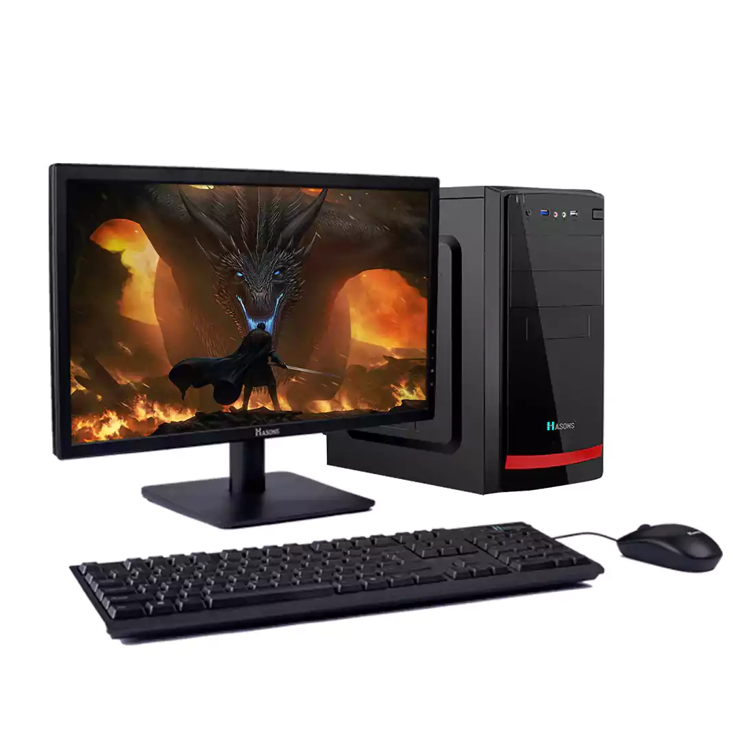 Monitor without CPU with Processor Gen i5/ Chipset series Q670 windows 10 Pro, 512 ssd, DDR4-8GB, Wired Keyboard Mouse, Black Screen 23.8