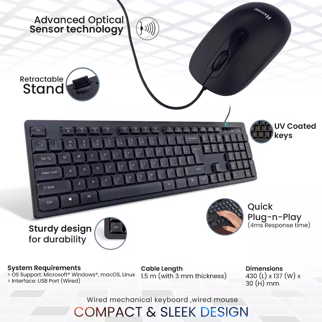 Core i5 6th Generation | H110 Chipset Technology | 4 GB RAM | 500 GB HDD | 128 GB SSD | 18.5 Inch Monitor Screen | Wired Keyboard and Mouse | Desktop Computer set