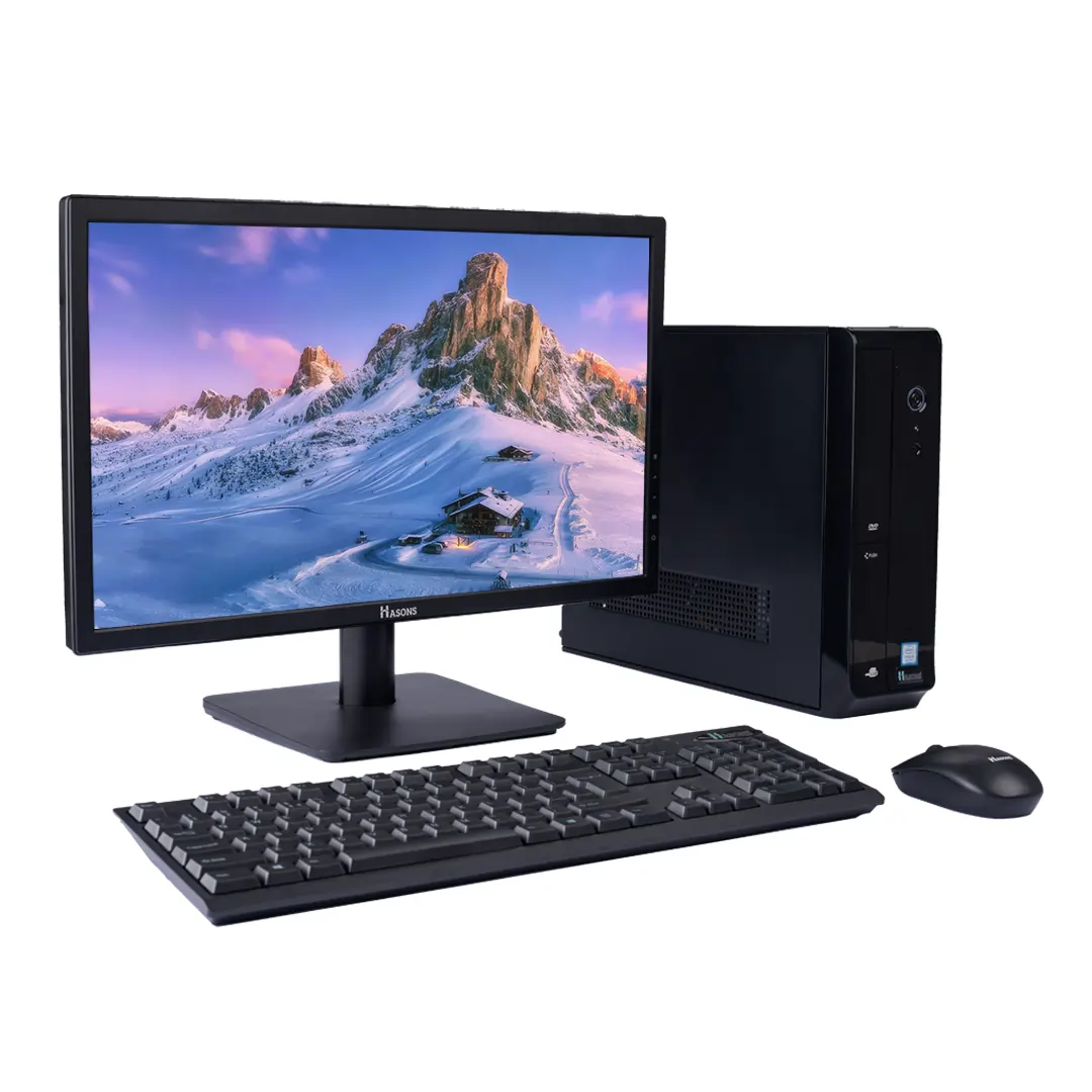 Intel Core i3 1TB HDD Desktop with Gen 12100 /Chipset Series H610 (windows 11/DDR4-16GB /Wired Keyboard, Mouse/ Black), screen 21.5