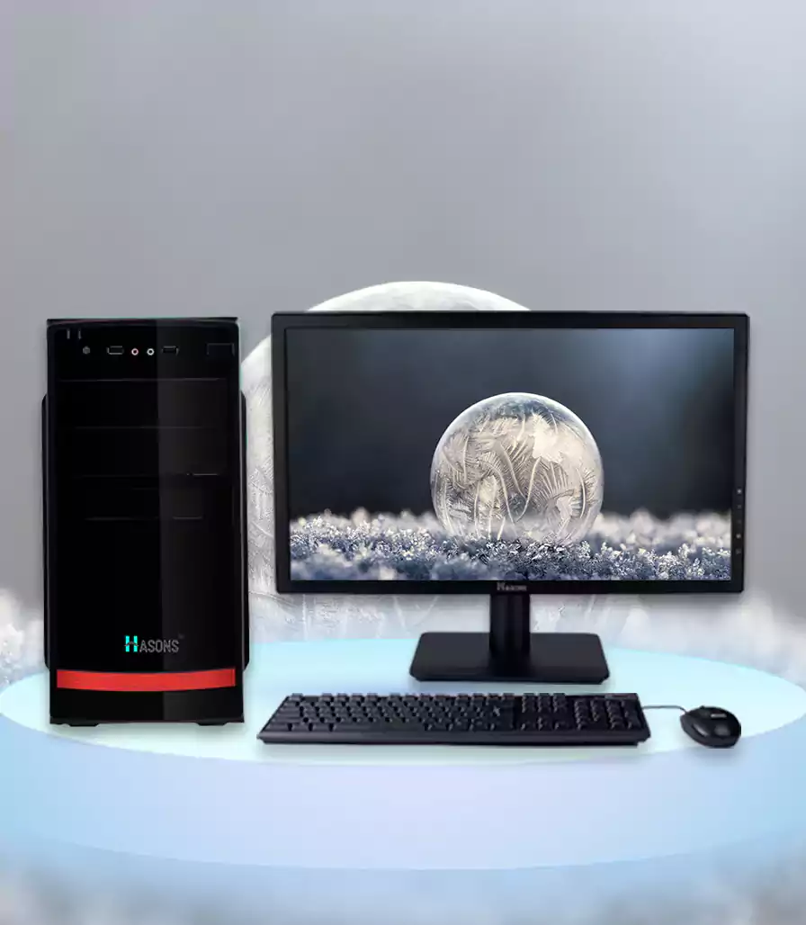 i3 6th generation H110 Chipset Series 4GB RAM/ 128 SSD Wired Keyboard and Mouse/ Windows 10/Black, screen 18.5