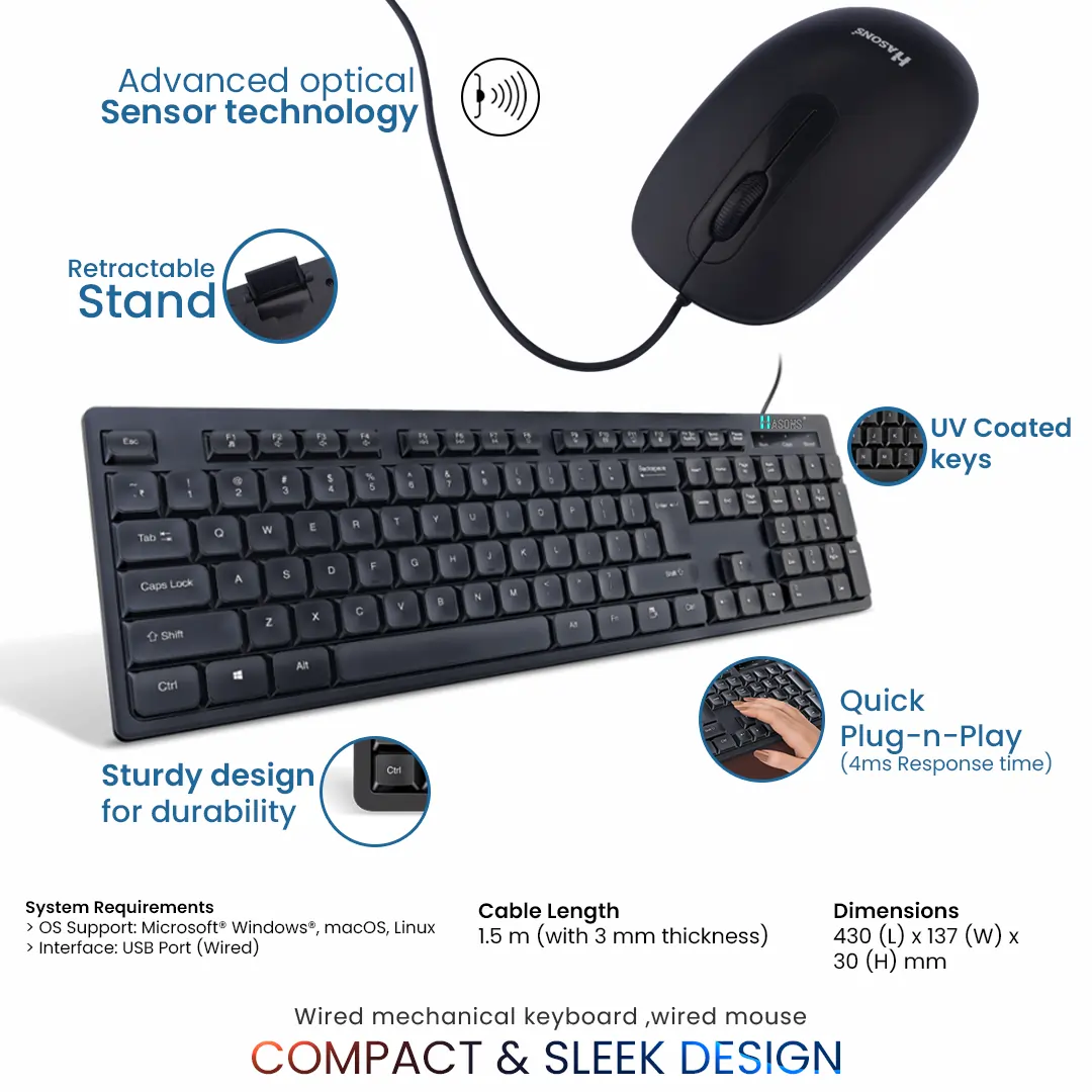 Desktop i5 10th Generation | H410 Motherboard | 16 GB RAM | Storage 1 TB HDD | 21.5 Inch Big Display | Wired Keyboard and Mouse | Desktop Set