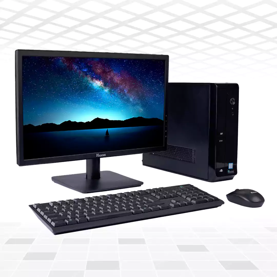 Core i5 6th Generation | H110 Chipset Technology | 4 GB RAM | 500 GB HDD | 128 GB SSD | 18.5 Inch Monitor Screen | Wired Keyboard and Mouse | Desktop Computer set