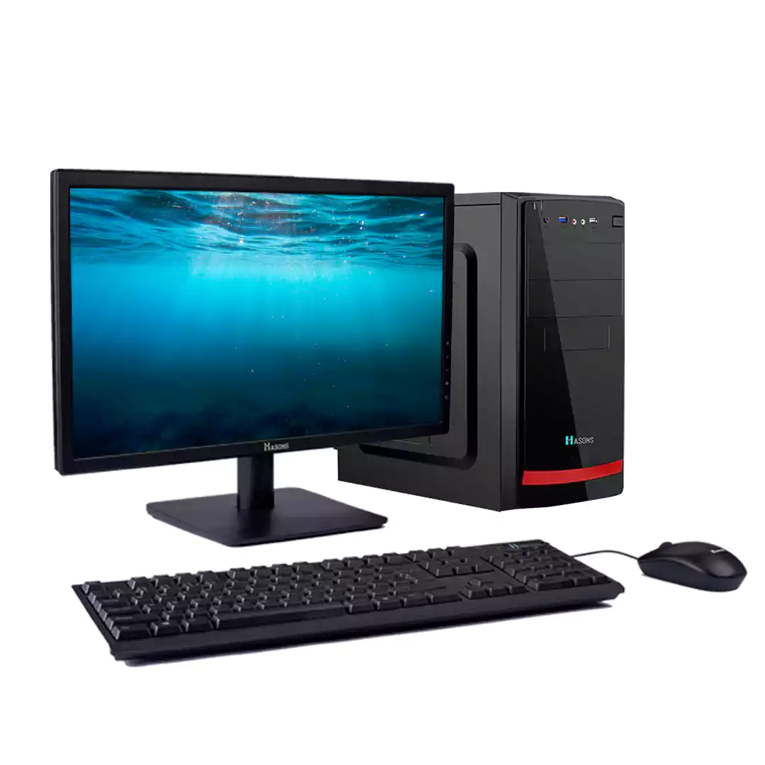 I3 5th generation processor 1 TB HDD/ Motherboard chipset series H110/ 4GB RAM/Wired Keyboard, Mouse/ Black, screen 18.5/Refurbished Desktop