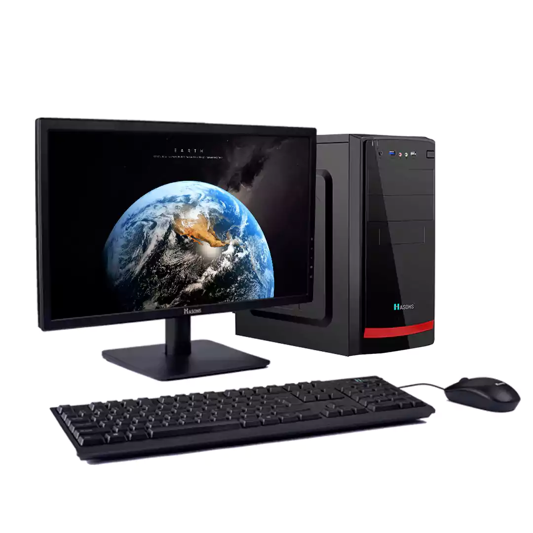 I3 processor 8GB RAM 4th gen/500 GB HDD/ Wired Keyboard and Mouse/ Windows 10/Black, screen 18.5/Refurbished Desktop