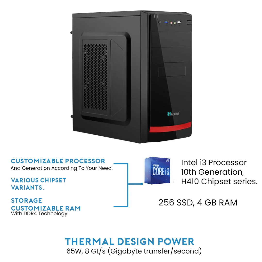 10th gen i3 4 GB RAM CPU /Chipset Series H410 (windows 10/256 SSD)