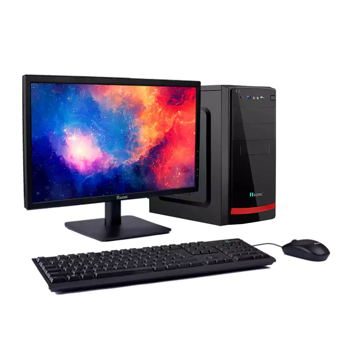 I5 CPU 8gb RAM with 10th generation/ Chipset series H410 (windows 10 pro/1TB HDD/256ssd/DDR4-8GB /Wired Keyboard, Mouse/ Black), screen 21.5