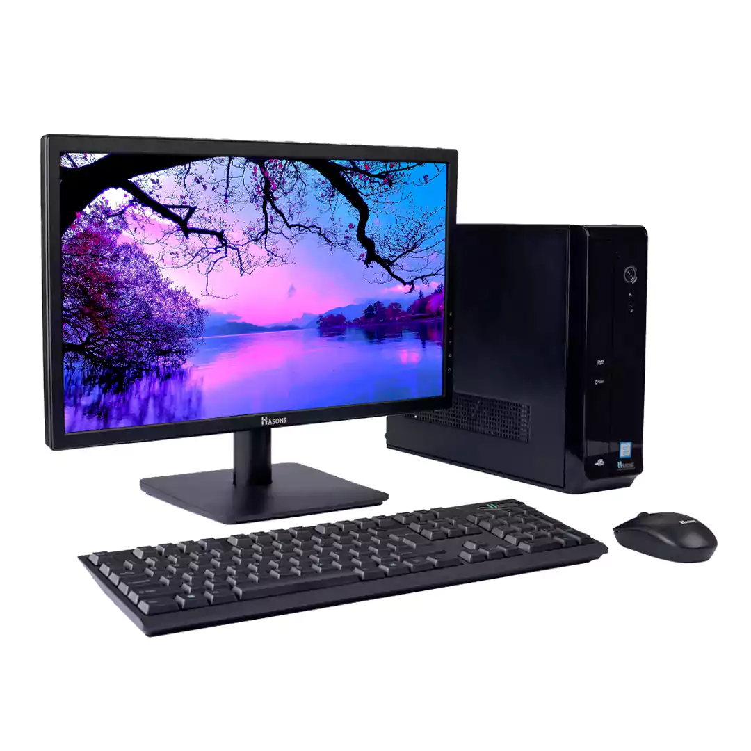 12th Gen computer with i3 Core processor 8GB RAM|1 TB HDD | H610 Motherboard Chipset | 21.5 Inch Screen | Desktop Set