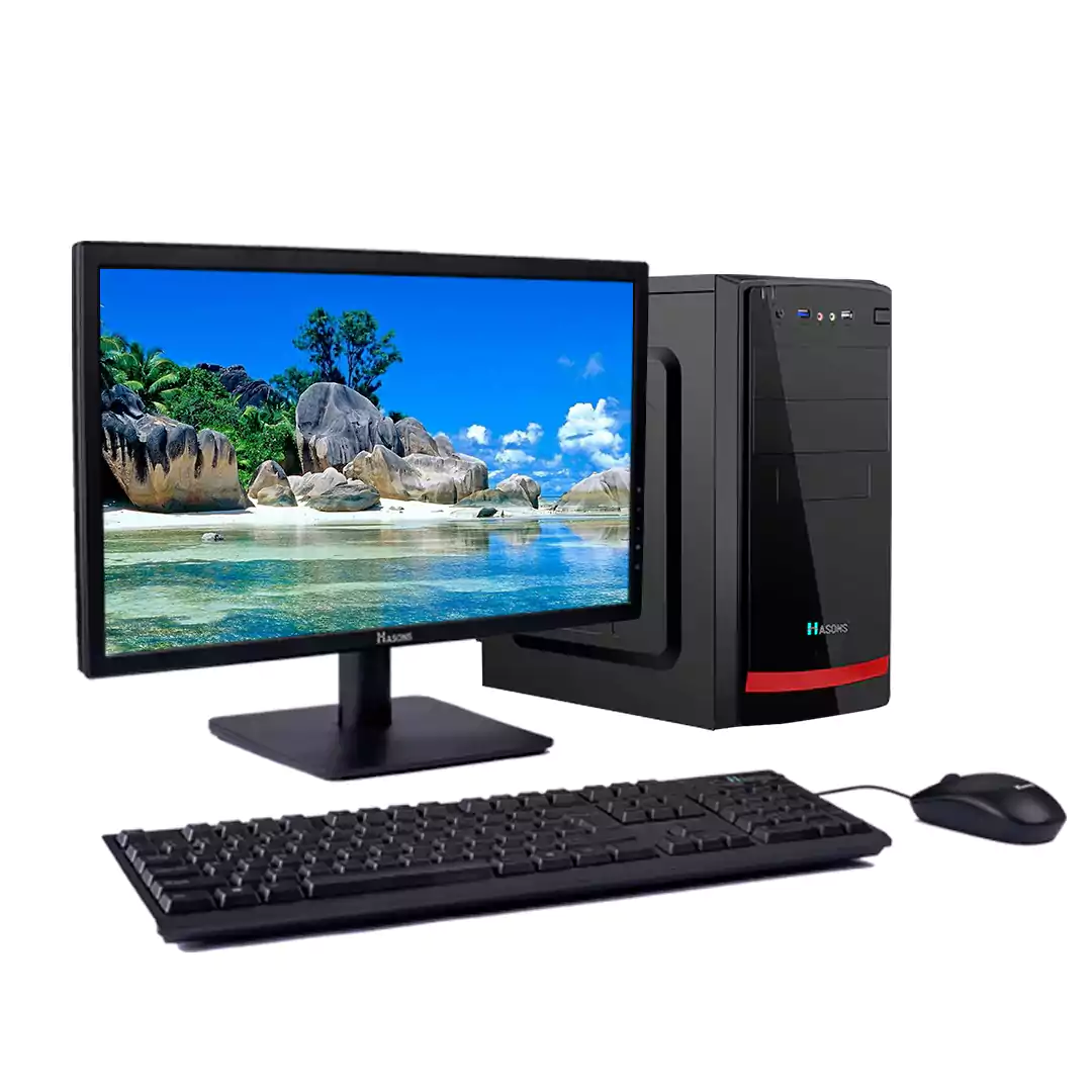 Desktop Core i5 10th Generation | H410 Chipset | RAM 16 GB | HDD 1 TB | 256 GB SSD | 21.5 Big Size Screen with Keyboard and Mouse