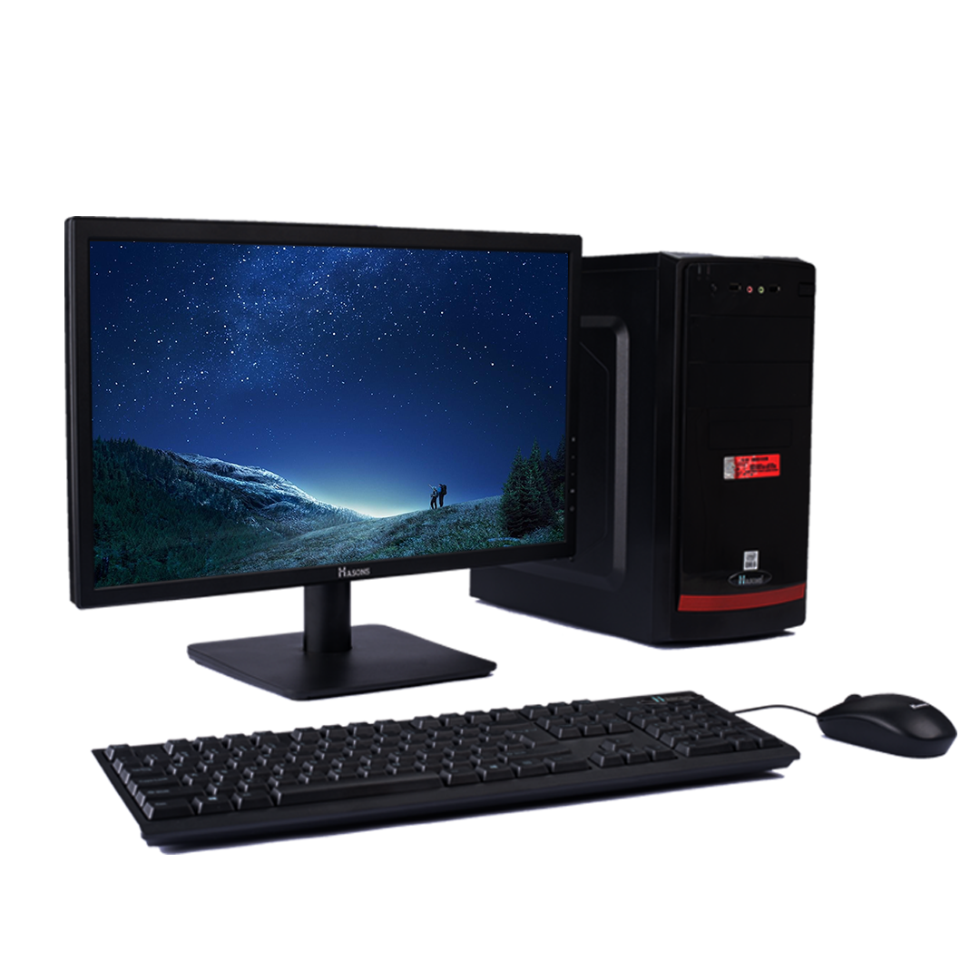 I3 5th generation processor 1 TB HDD/ Motherboard chipset series H110/ 4GB RAM/Wired Keyboard, Mouse/ Black, screen 18.5/Refurbished Desktop