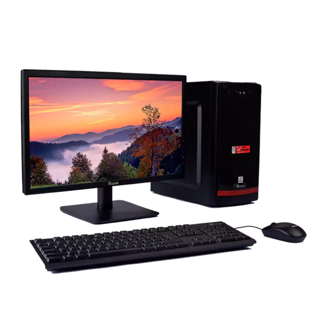 I3 processor 8GB RAM 4th gen/500 GB HDD/ 128 SSD Wired Keyboard and Mouse/ Windows 10/Black, screen 18.5/Refurbished Desktop