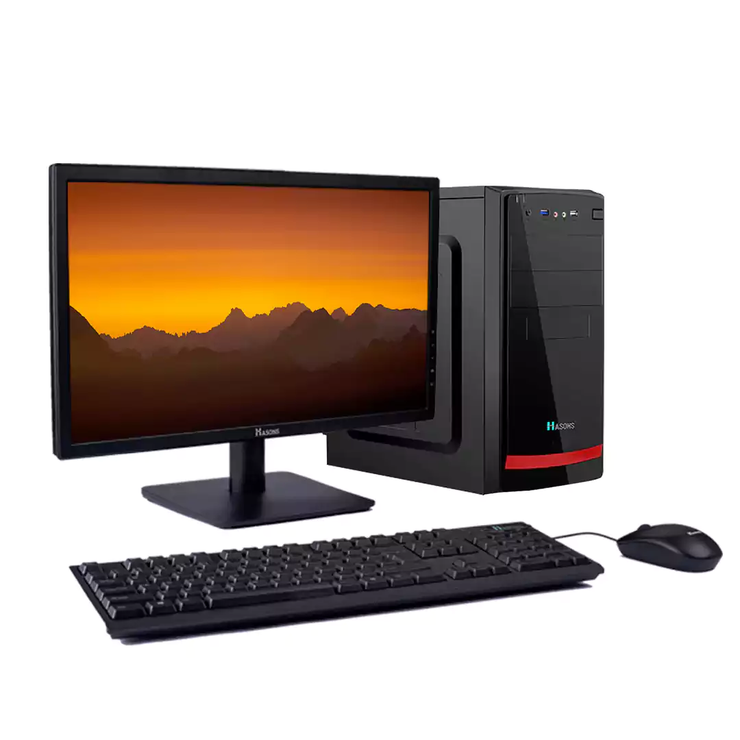 I5 4th gen motherboard chipset series H81 /1 TB HDD/4GB RAM/Wired Keyboard, Mouse/ Black, screen 18.5/ Refurbished Desktop