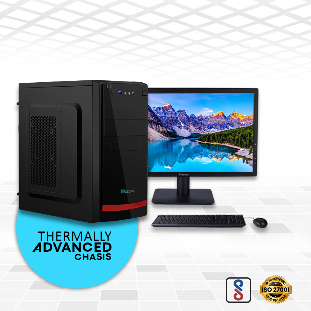 10th Gen desktop i3 processor 8GB RAM 256 SSD|1 TB HDD | H410 Motherboard Chipset | 21.5 Inch Screen | Desktop Set