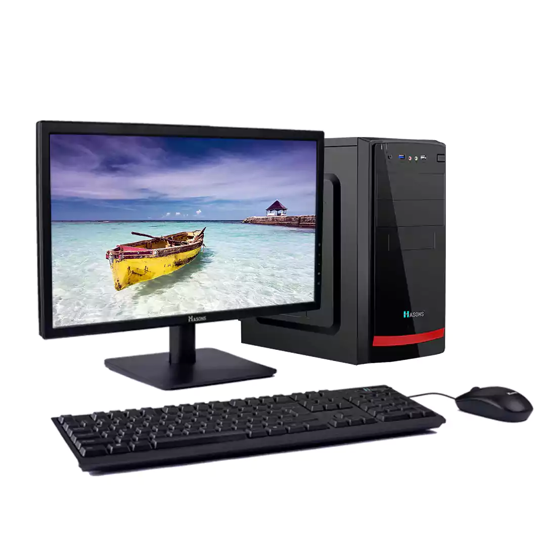 I5 4th gen motherboard chipset series H81 /1 TB HDD/4GB RAM/Wired Keyboard, Mouse/ Black, screen 18.5/ Refurbished Desktop