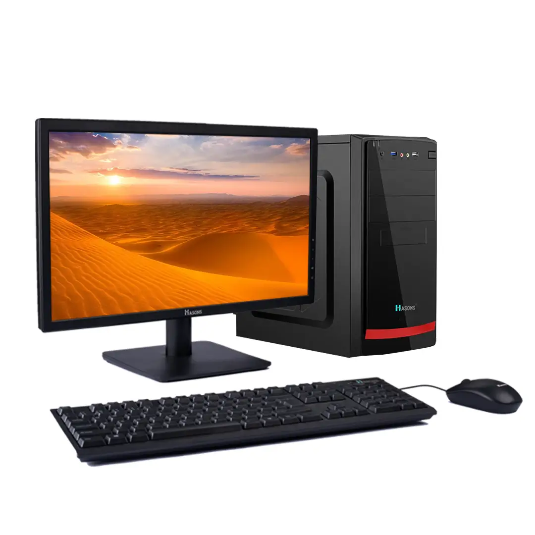 Intel Core I3 8gb Ram Desktop Gen 12100, Chipset Series H610, windows 11, Wired Keyboard and Mouse in Black color, screen 21.5