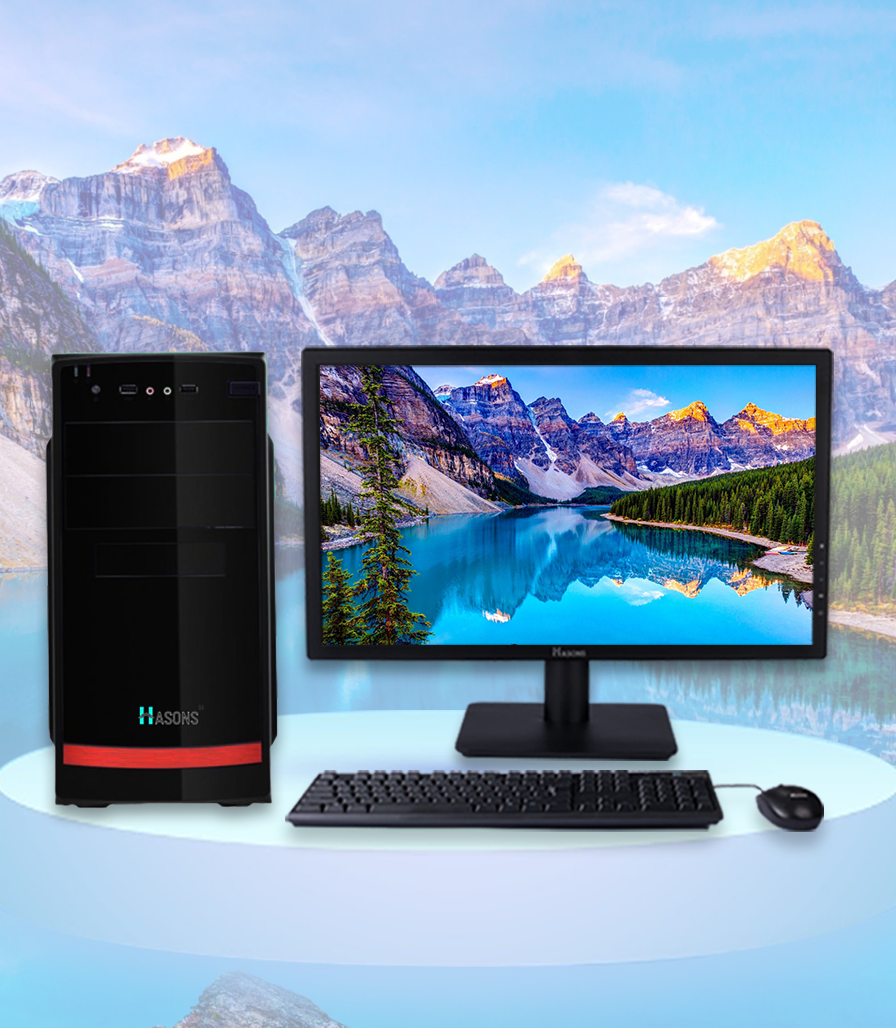 10th Gen desktop i3 processor 8GB RAM 256 SSD|1 TB HDD | H410 Motherboard Chipset | 21.5 Inch Screen | Desktop Set